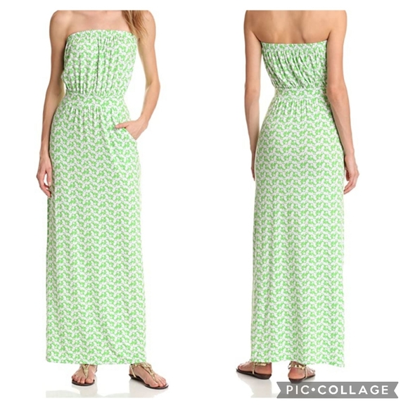 Lilly Pulitzer Dresses & Skirts - Lilly Pulitzer Green & White Midori Buzz Worthy Bee Print Maxi Dress